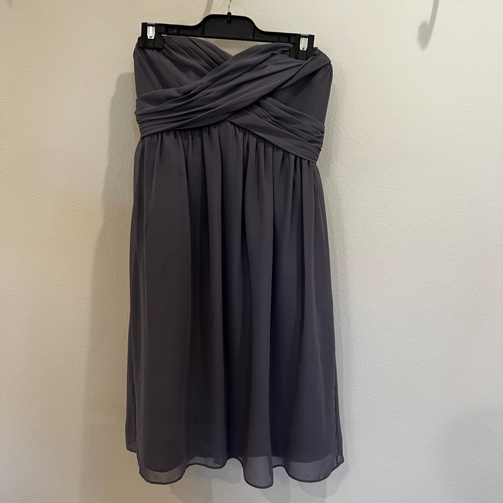 Grey Strapless Dress - Bill Levkoff